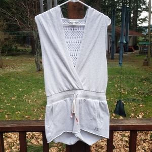 2016 Victoria's Secret Romper / Cover Up One Piece Shorts with Hoodie - S